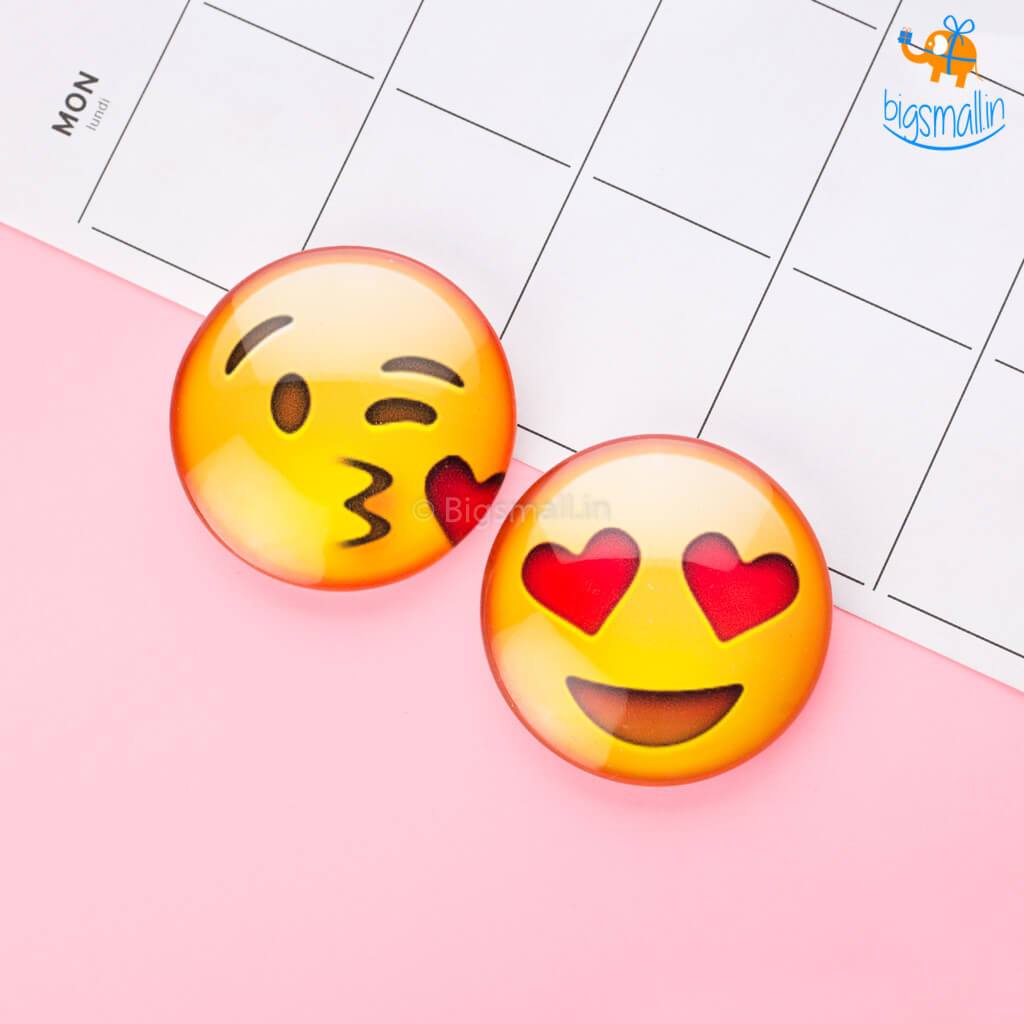 Emoji Crystal Glass Fridge Magnets- Set of 2