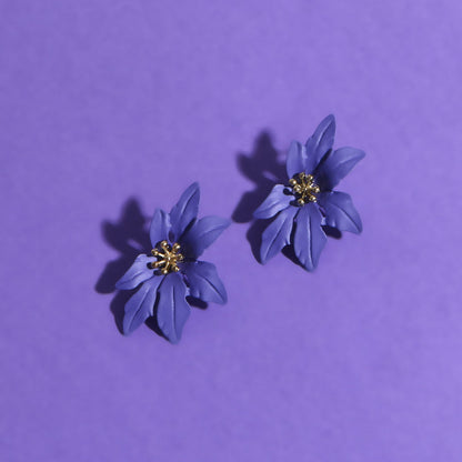 Violet Bloom Statement Earrings